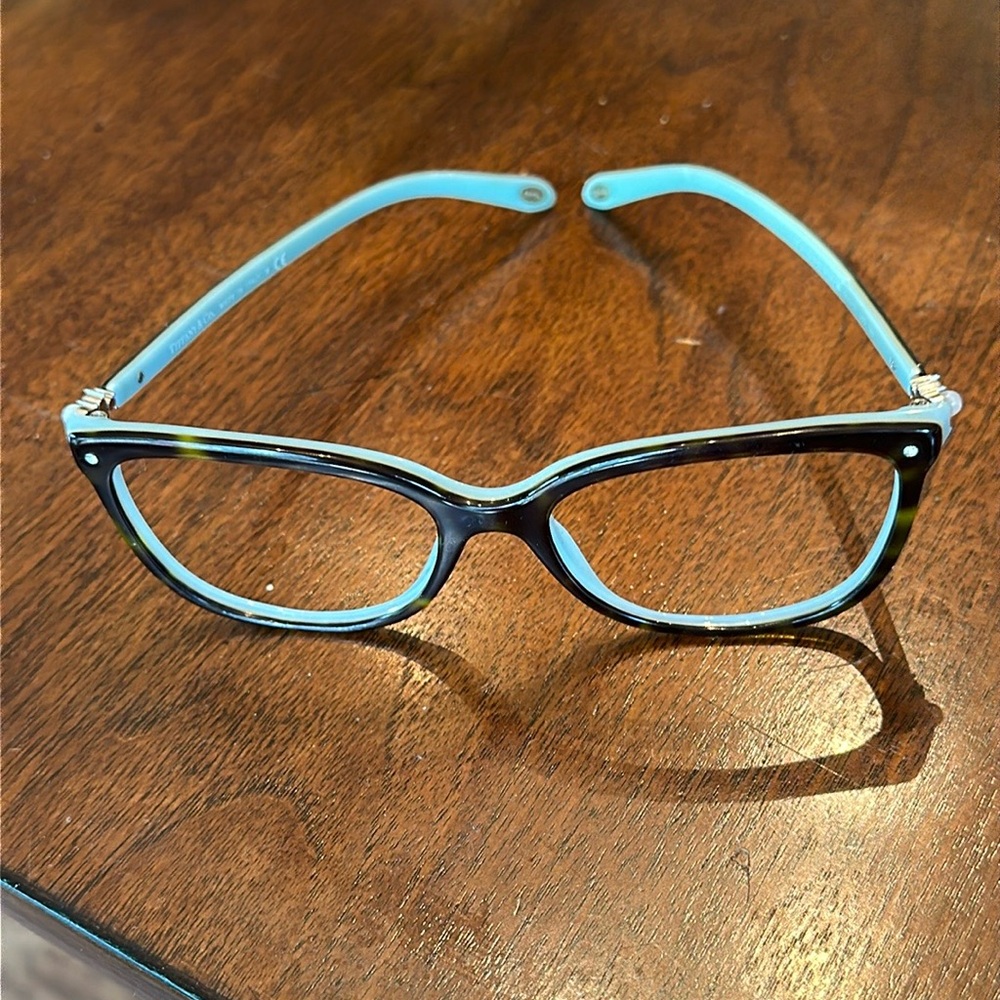 Tiffany & Co tortoise blue Swarovski Crystal Eyeglass frames - Picture 12 of 15